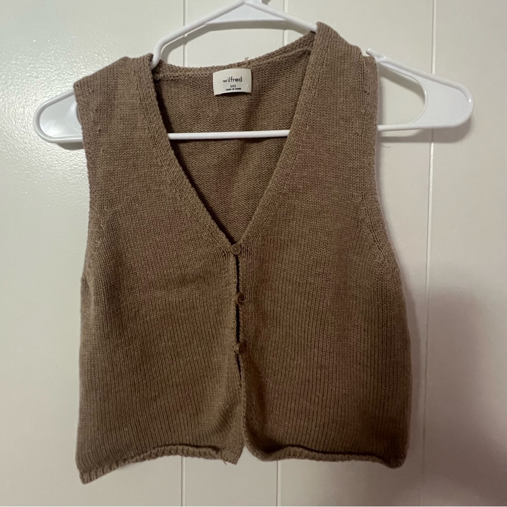 Wilfred Tan V-Neck Sweater Vest